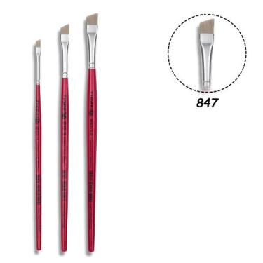 Imagem de 3 Pincel Tigre 847 Chanfrado Sintético N. 04,09,12