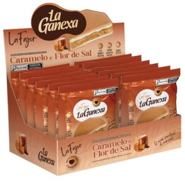 Imagem de Kit 12 Alfajor La Fajor de Caramelo e Flor de Sal Proteico 50g - La Ganexa