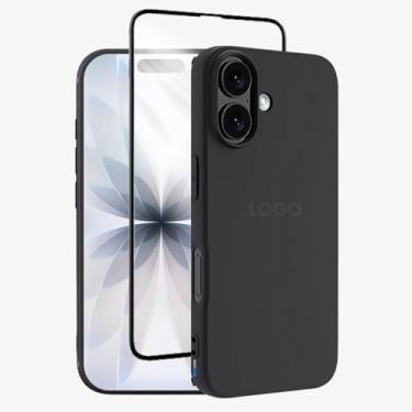 Imagem de Kit Capa Capinha Case Proteção Premium Preta Anti Impactos + Película de Vidro 3d (iPhone 17)