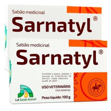 Imagem de Sarnatyl 2 Sabonetes Medicinal Sarna, Pulgas E Coceiras 100g - J.A Saú
