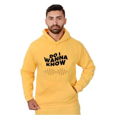Imagem de Blusa Moletom Banda Masculina Rock Com Bolso e Capuz Amarelo - Methodi