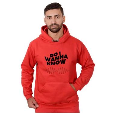 Imagem de Blusa Moletom Banda Masculina Rock Com Bolso e Capuz Vermelho - Method