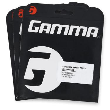 Imagem de Corda Gamma Dyna Poly Z 17L 1.24mm Vermelha - Pack com 03 Unidades-Unissex