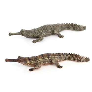 Imagem de Conjunto de figuras: brinquedo infantil realista de jacaré e crocodilo em PVC
