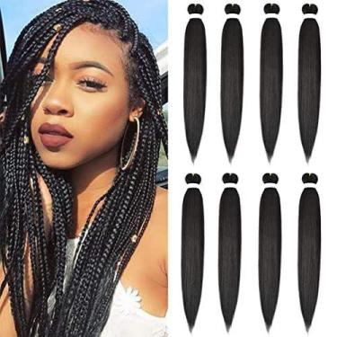 Imagem de Braiding Hair Fairise, pré-esticado, 36 cm, 110 g, pacote com 8 (1B)