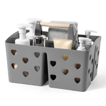 Imagem de Organizador de plástico portátil Shower Caddy Anyoifax cinza