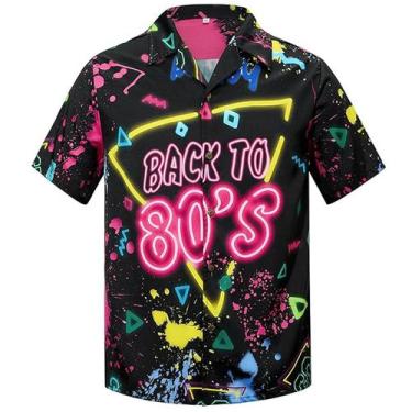 Imagem de Camisa Zando Vintage 80s 90s de manga curta com botões para homens