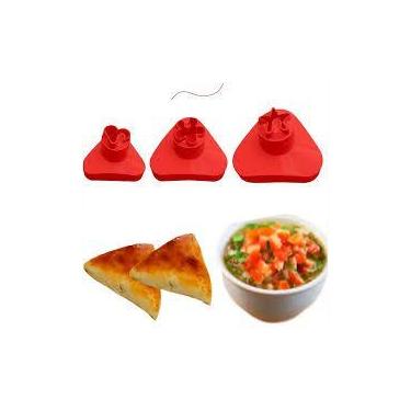 Imagem de Modelador de Esfiha e Biscoitos 3 peças - Bela Cozinha, Vermelho