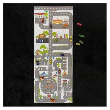 Imagem de Tapete Infantil Para Brincar Temático Cidade Não Desbota - 150cm x 60c