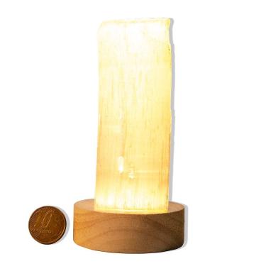 Imagem de Canudo Selenita Natural Base Led 9 a 12cm 300 a 600g Tipo B