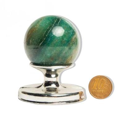 Imagem de Esfera Aventurina Verde Natural 4 a 5cm Média 150g Tipo B - Cristaisde