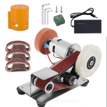 Imagem de Mini Amolador De Bancada, Lixadeira EléTrica De PrecisãO 3 Em 1 Para AfiaçãO De Facas, Marcenaria, Artesanato, Polimento De Metal, Moagem, Pode Fazer Joias, âMbar, Pedra