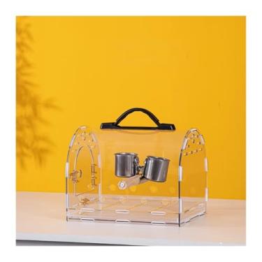 Imagem de Gaiola de pássaro, gaiola de pássaro, transparente, papagaio para viagem, bolsa portátil, acrílico, ninho especial para pássaros (pequeno)