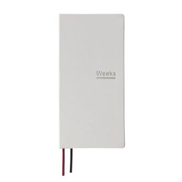 Imagem de Agenda semanal sem data, organizador de bolso, agenda, agenda, bloco de notas A6 (branco)