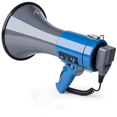 Imagem de Megafone portátil de 50 W com sirene e gravação 240 para alto-falante portátil para esportes internos e externos