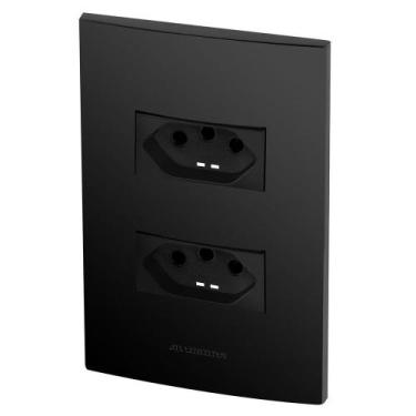 Imagem de Conjunto 2 Tomadas 20A - Inova Preto Fosco - Apf06 - Alumbra
