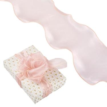 Imagem de Bestewelry Fita de cauda de peixe com glitter de 13,12 metros fitas largas de poliéster brilhantes fitas transparentes para buquê de flores, embalagem de presente de dia dos namorados, decoração de