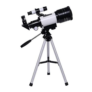 Imagem de Telescópio para iniciantes, telescópio com suporte para telescópio refrator astronômico para adultos observarem a lua e o planeta