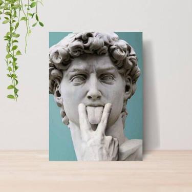 Imagem de Quadro Artes Clássicas Engraçadas Monalisa A4  Placa MDF 19 - Lomi Art