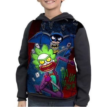 Imagem de Moletom Infantil Rick And Morty Herói E Vilão - smoke, Preto, 12