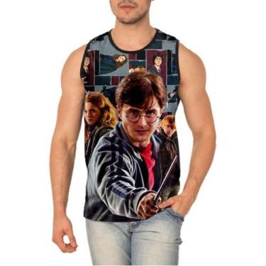 Imagem de Camiseta Regata Harry Potter Full Print Ref:392 - smoke, Preto, P