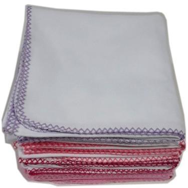 Imagem de Kit 3 Cueiro Bebê Flanelado Liso Gigante 80X80 - Feminino