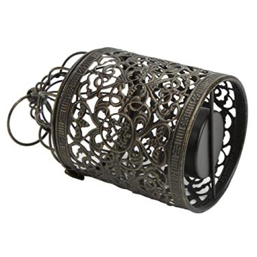 Imagem de GLOGLOW Castiçal de Ferro, Design de Gaiola de Pássaro Vintage, Suporte Elegante para Decoração de Casa e Casamentos (Pincel B dourado)