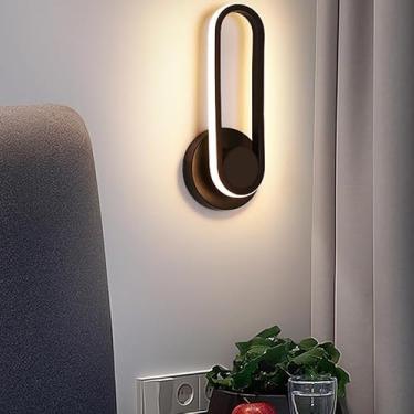 Imagem de Luminária de Parede Moderna com Soquete E27 | Arandela Rose Gold/Preto para Quarto e Sala, Bivolt(KJ53 Preto (30x11x6))