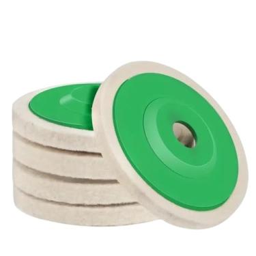 Imagem de Conjunto de rodas de polimento de feltro de lã premium de 25 peças, tecido branco fino de alta densidade, ferramenta de discos de moagem de brilho espelhado de grau industrial para superfícies polidas