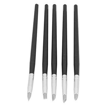 Imagem de Zerodis Ferramentas de Escultura Em Argila de Silicone Coleção de Artesanato Materiais de Arte Ferramentas de Pintura de Pintura Caneta de Modelagem Com Ponta de Borracha 5 Unidades para Arte Em Argila e a óleo de Escultura Em de Silicone (Preto S(300ml))