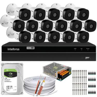 Imagem de Kit Cftv Monitoramento 16 Cameras Intelbras Mhdx 1216 1 Tera