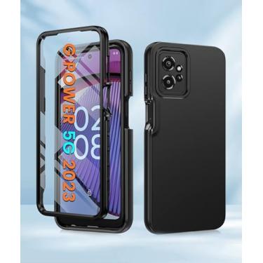 Imagem de Capa para Motorola Moto G-Power-5G 2023: Capa protetora de silicone à prova de choque para celular Moto G 5G 2023 com protetor de tela integrado - Capa de proteção TPU resistente e resistente à queda