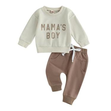 Imagem de Conjunto de roupas Baby Boy Fall, moletom de manga comprida de 18 a 24