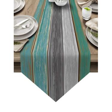 Imagem de Table Runner FAMILY, estopa, linho, rústico, 230 cm, estilo vintage - 