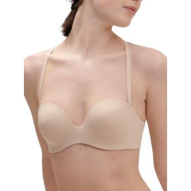 Imagem de Simone Perele Essentiel feminino sem alças, Rosa pêssego, 36B