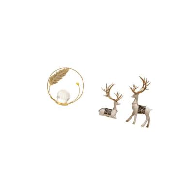 Imagem de Fenteer Escultura de Metal em Forma de Bola de Cristal, Estatueta Ornamental com Suporte para Corredor, Lareira, Quarto, Sala de Estar Ou Escritório, com Está