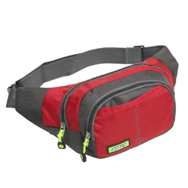 Imagem de Bolsa de cintura masculina com alça ajustável – bolsa transversal e quadril para viagens, viagens, caminhadas, corrida – bolsa de cinto minimalista para telefone, carteira, chaves