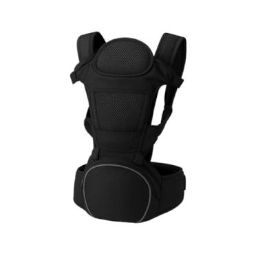 Imagem de Banco De Cintura Para Bebê Canguru Ajustável Bebe Passeio Mochila Infantil Hipseat Carrier Seguro (Preto)