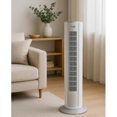 Imagem de Ventilador de Torre Coluna 75cm - Design Moderno, Turbo Silencioso, 220V - Branco