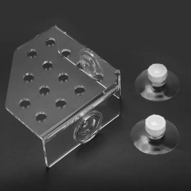 Imagem de Acouto Suporte de Suporte de Rack de Acrílico Com Copos de Sucção para Suprimentos de Aquário de Peixes
