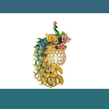 Imagem de Luminária de parede Pavão Criativa Europeia, Arte Contemporânea, Sala de Estar, Quarto, Escritório, Quarto Infantil, Hotel, Villa, Corredor, Luz Decorativa LED (DA Esquerda)