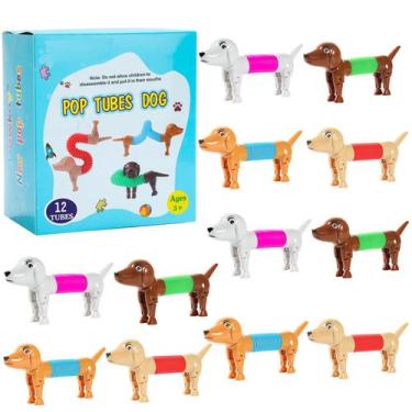 Imagem de Brinquedos sensoriais Pop Tubes Toy Dog Robot Dog para crianças de 5 a
