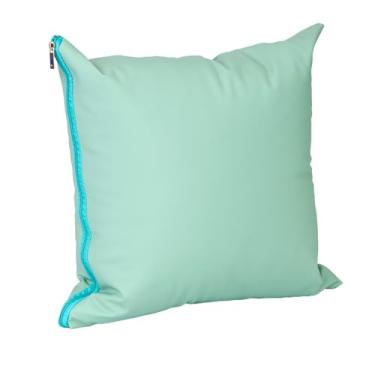 Imagem de Almofada Decorativa Moderna com Padrão Geométrico, Impermeável, Capa e Refil, com Zíper, para Área Externa e Interna (Verde)