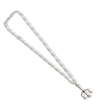 Imagem de Corrente Com Pingente Pomba Gira Tridente 4,00 Cm Niquelado