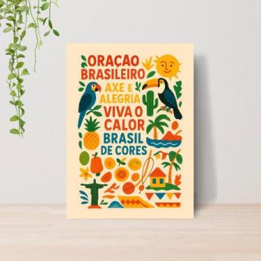 Imagem de Quadro Decorativo Brasil Brasilidades A4  Placa MDF 015 - Lomi Art