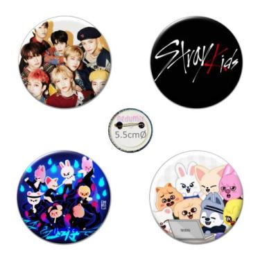 Imagem de Botton GEDUMIX Stray Kids Kpop 1.0 - 4 Peças, 5.5cmØ Alfinete