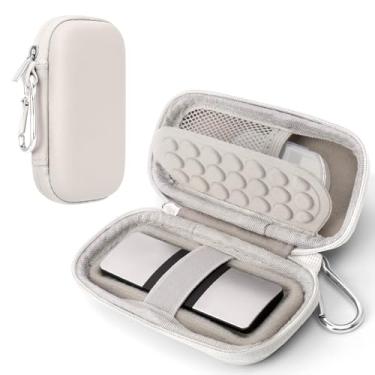 Imagem de Linpr Capa para monitor de frequência cardíaca compatível com KardiaMobile 6L e 1L, capa rígida de viagem para dispositivos de monitoramento de eletrocardiograma AliveCor, inclui caixa de comprimidos