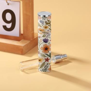Imagem de Atomizador de perfume recarregável, flor de couro, mini refil de spray recarregável, frasco de perfume para sair e viajar, Flor - A, 0.3 Ounces, Retrô