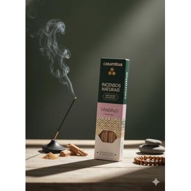 Imagem de Casa Rittua Incensos Naturais de Sândalo para Meditação, Sem Carvão, Não Tóxico, Varetas de Longa Duração