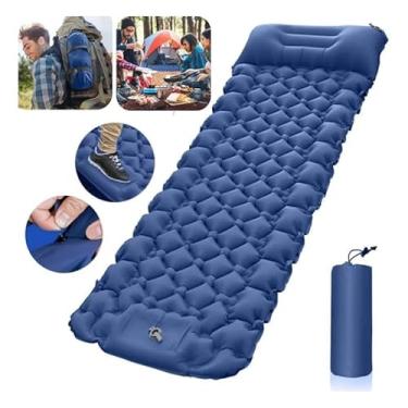 Imagem de Colchão Automático Inflável De Acampamento Ao Ar Livre 2 Em1(Azul)